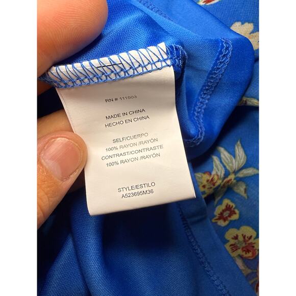 Lily Rose‎ floral high low faux wrap summer dress womens medium fairy prairie - Picture 7 of 10